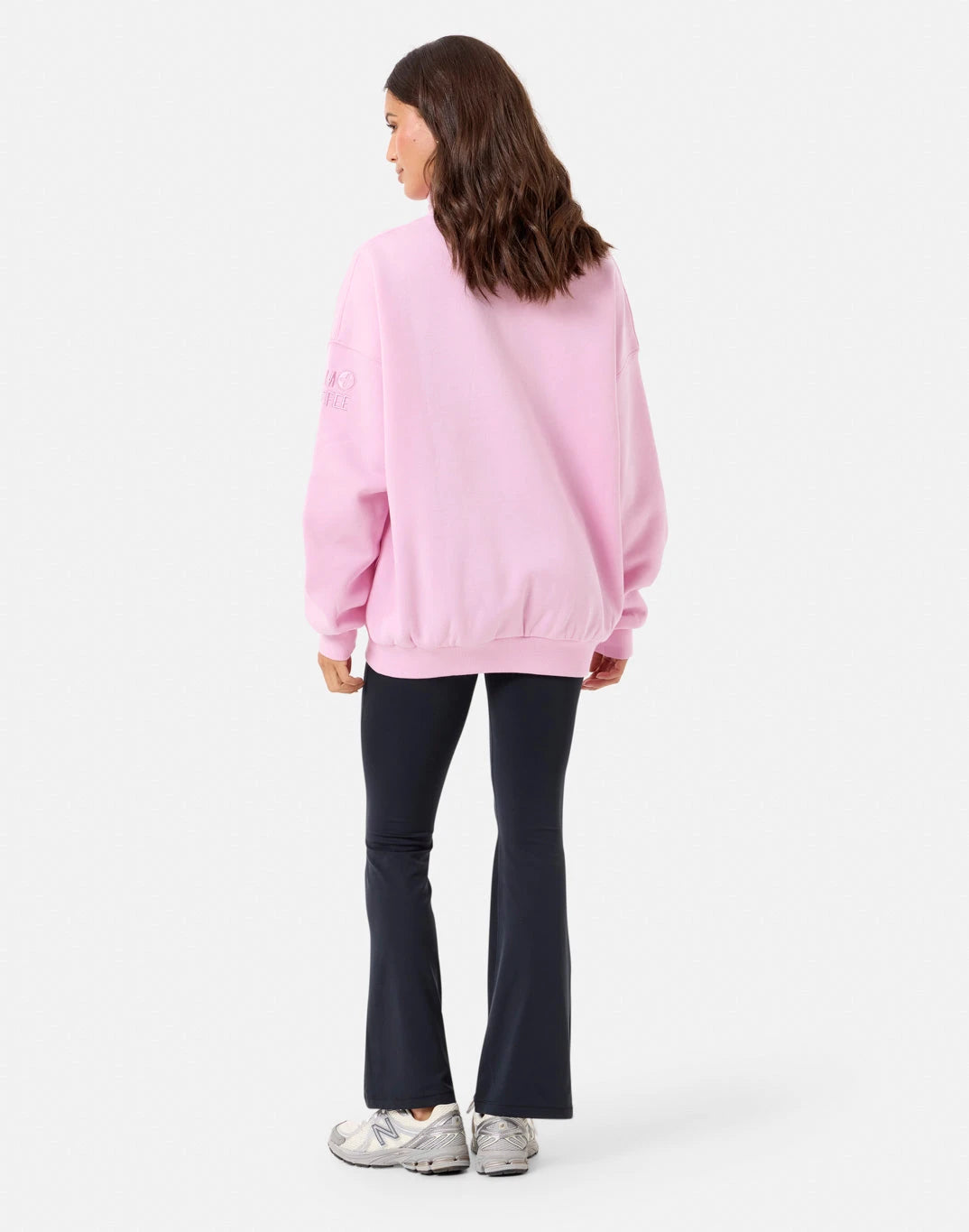 Gym + Coffee Women's Daily Snap Collar Sierra Sweatshirt in Ballet Pink