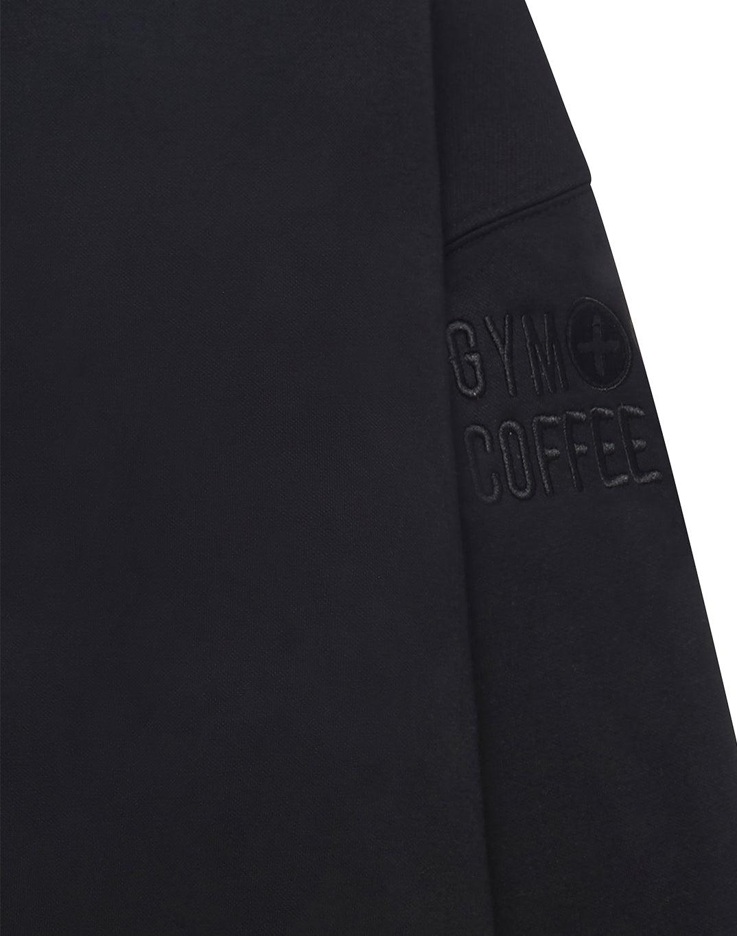 Gym + Coffee Snap Collar Sierra Sweatshirt U Black