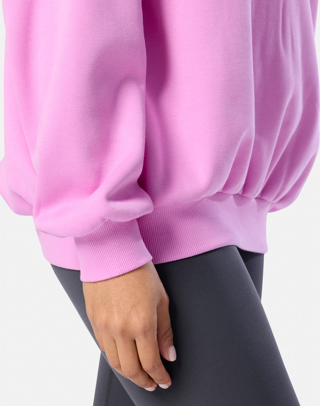 Gym + Coffee Snap Collar Sierra Sweatshirt U Neon Pink