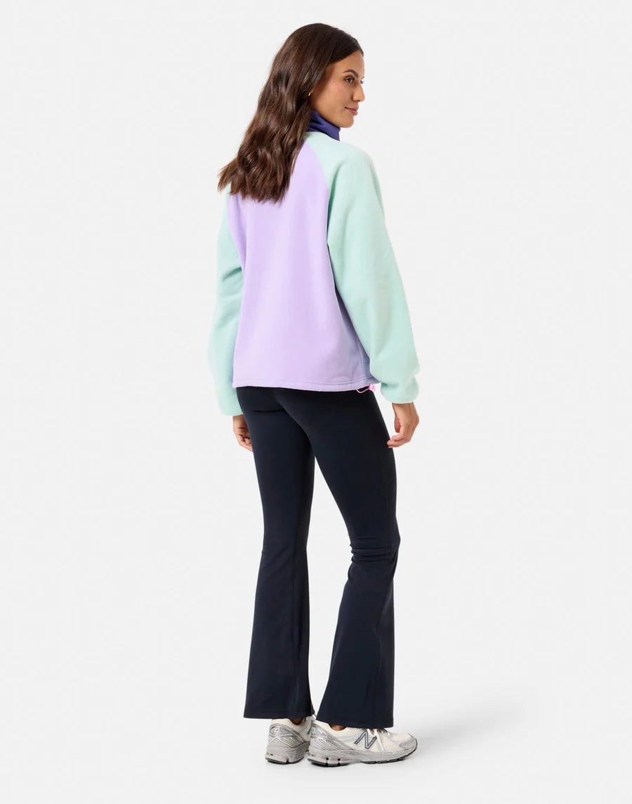 Gym + Coffee Snap Polar Fleece W Lilac Mint