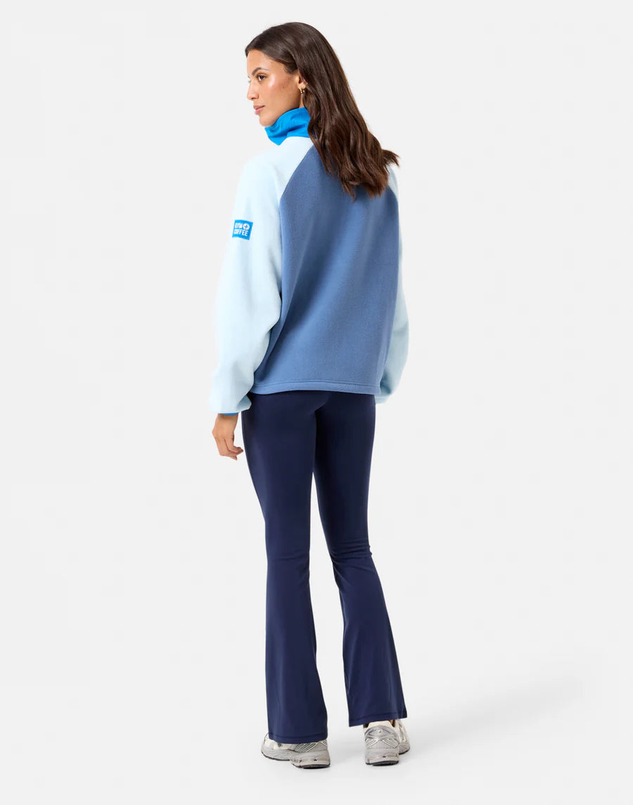 Gym + Coffee Snap Polar Fleece W Oasis Blue