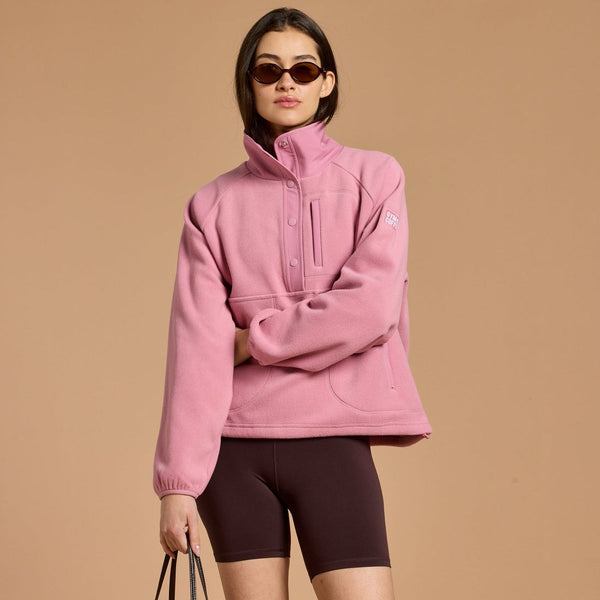 Gym + Coffee Snap Polar Fleece W Pink Velvet