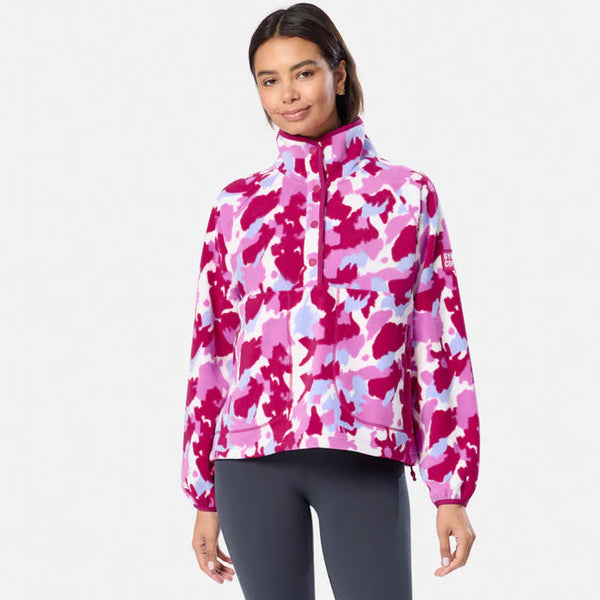 Gym + Coffee Snap Polar Fleece W Pink Pop Print