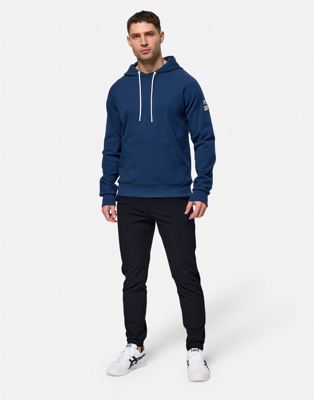 Gym + Coffee Chill Hoodie M Petrol Blue