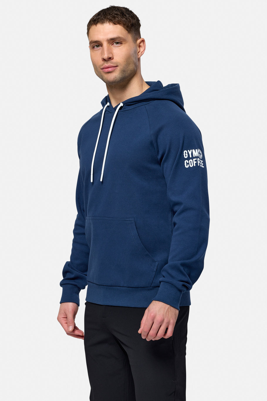 Gym + Coffee Chill Hoodie M Petrol Blue