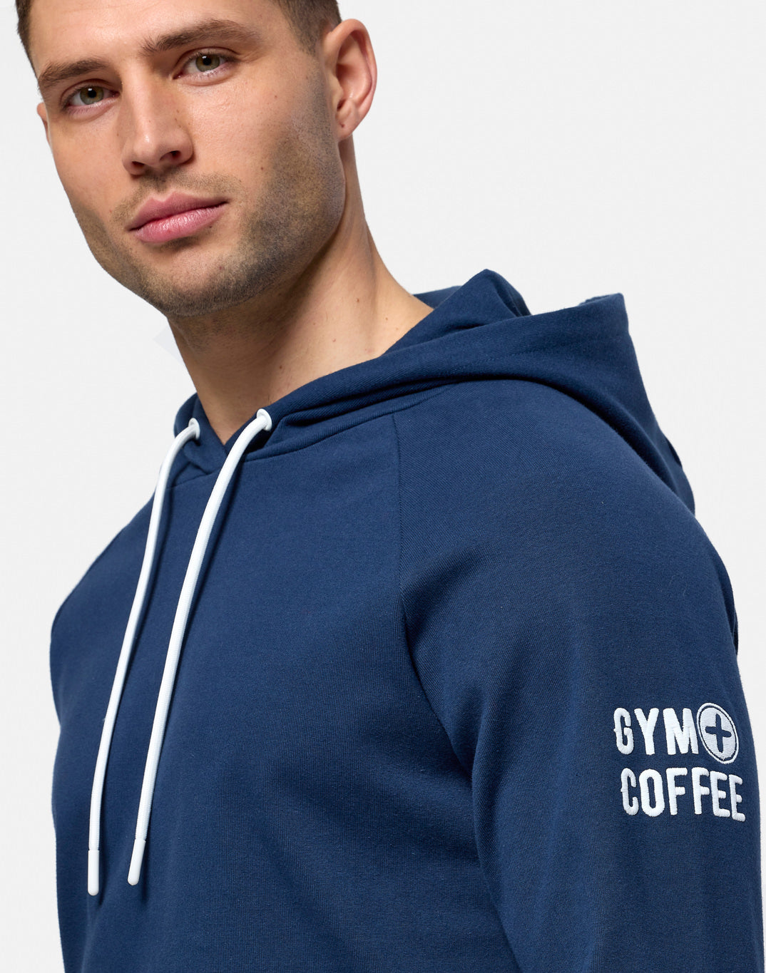 Gym + Coffee Chill Hoodie M Petrol Blue