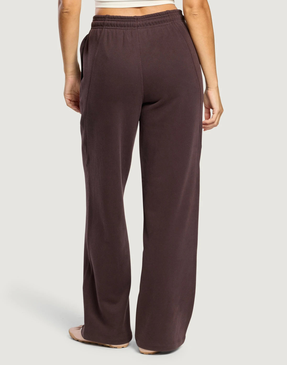 Gym+Coffee Wide Leg Jogger Women's in Mocha Bean