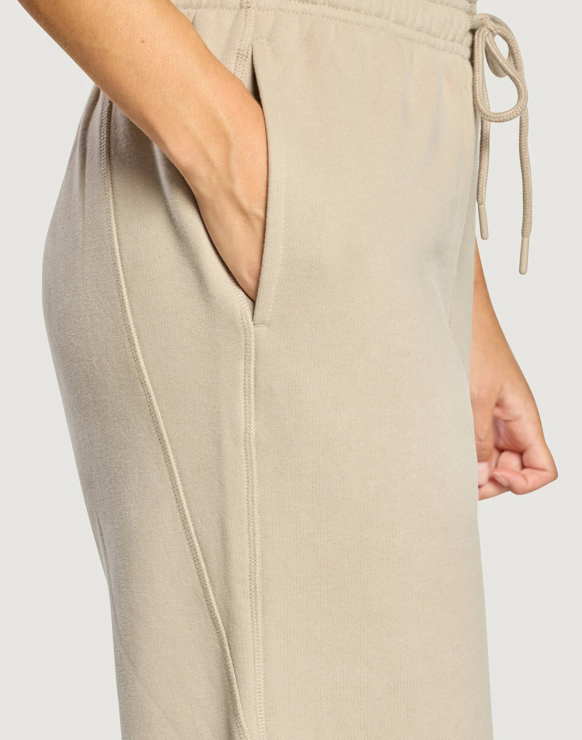 Gym+Coffee Wide Leg Jogger Women's in Rich Taupe