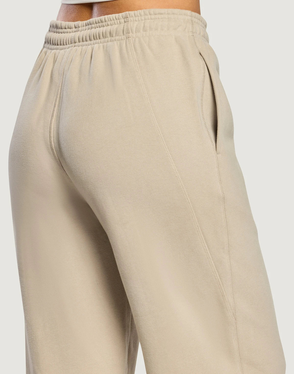 Gym+Coffee Wide Leg Jogger Women's in Rich Taupe