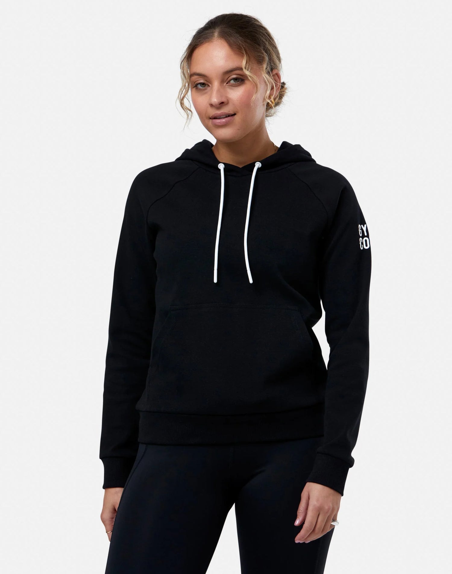 Gym + Coffee Chill Pullover Hoodie W Black