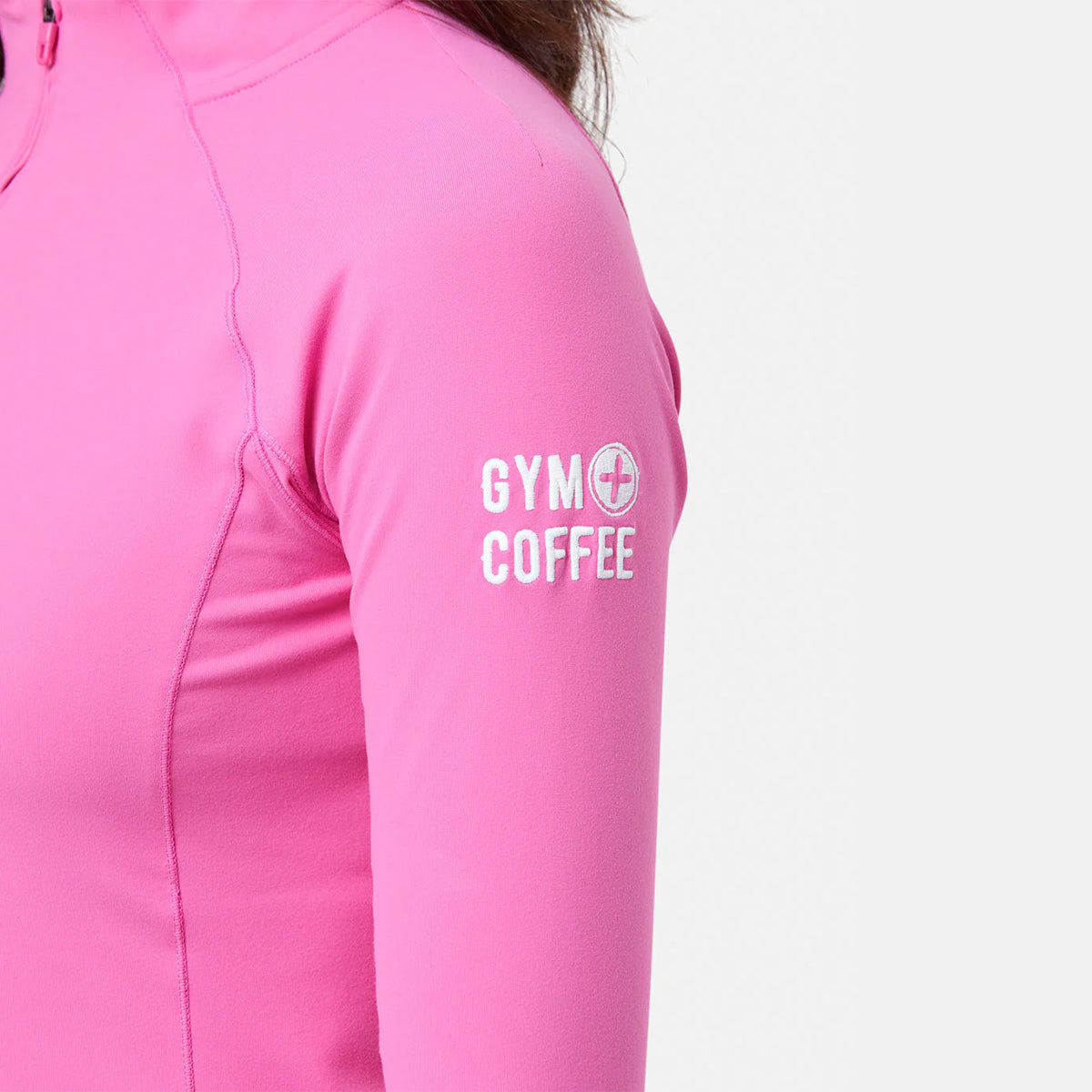 Gym + Coffee Relentless 1/4 Zip W Crisp Pink