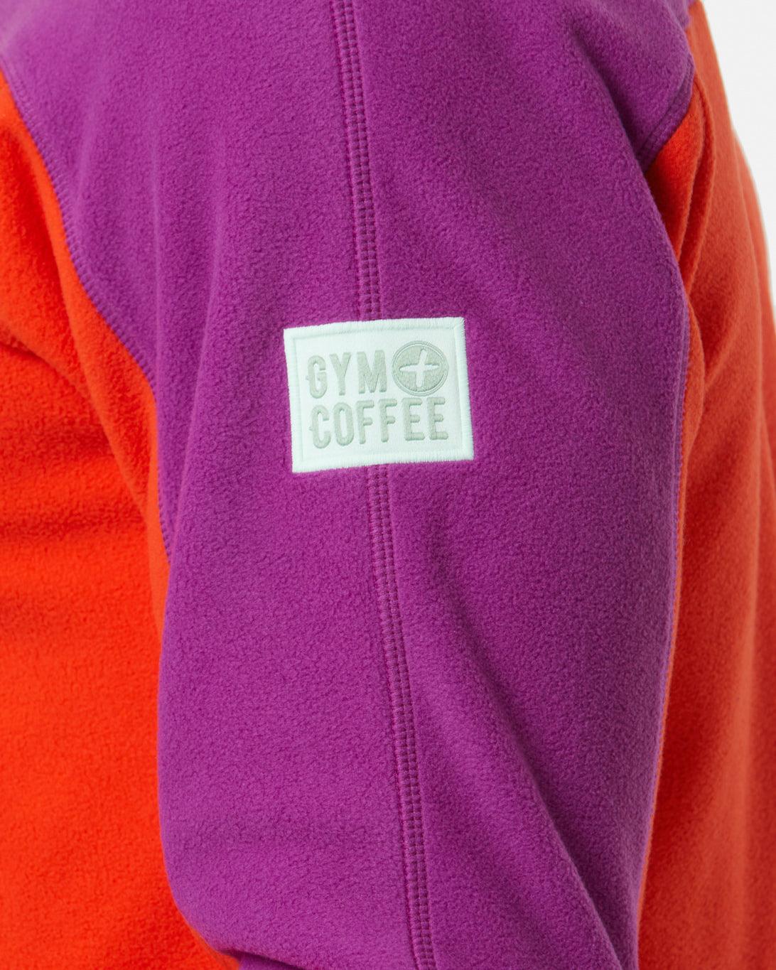Gym + Coffee Half Zip Polar Fleece U Very Berry