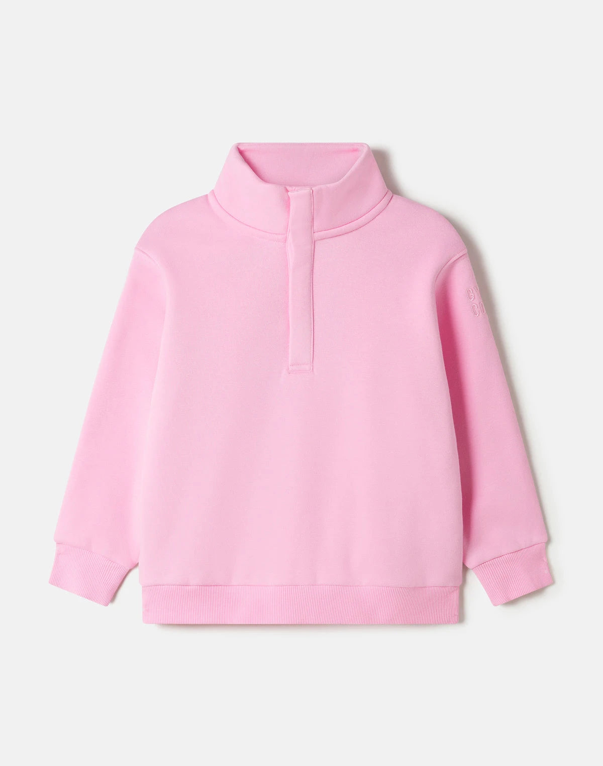 Gym+Coffee Kids Snap Collar Sierra Sweatshirt in Pink Blossom