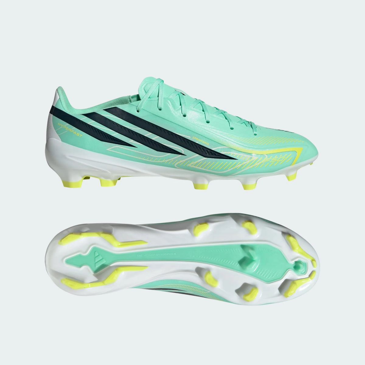 Adidas F50 HYPERFAST LEAGUE Firm Ground Football Boots - Pulse Mint / Night Navy