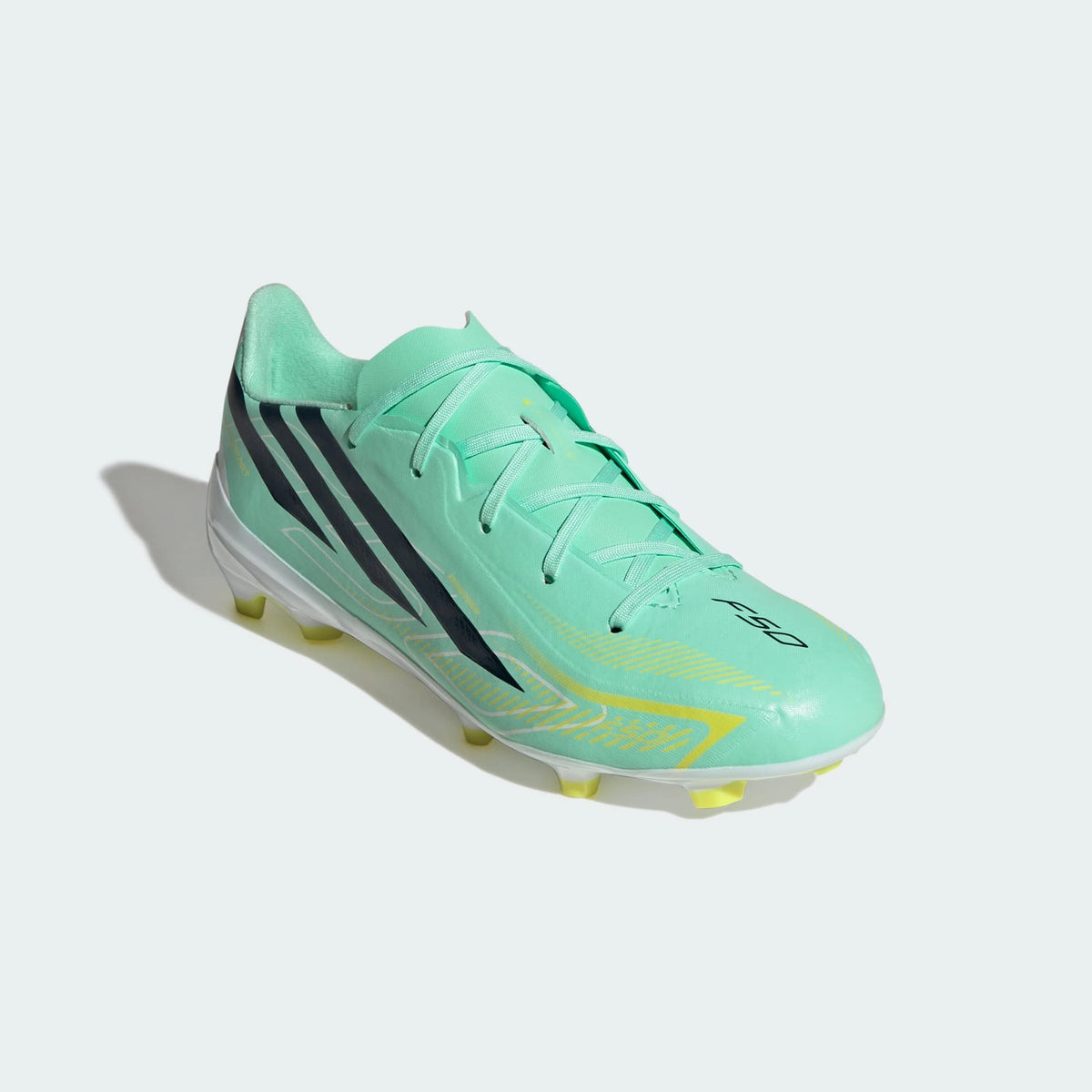 Adidas F50 HYPERFAST LEAGUE FG Football Boots Kids - Pulse Mint/Night Navy