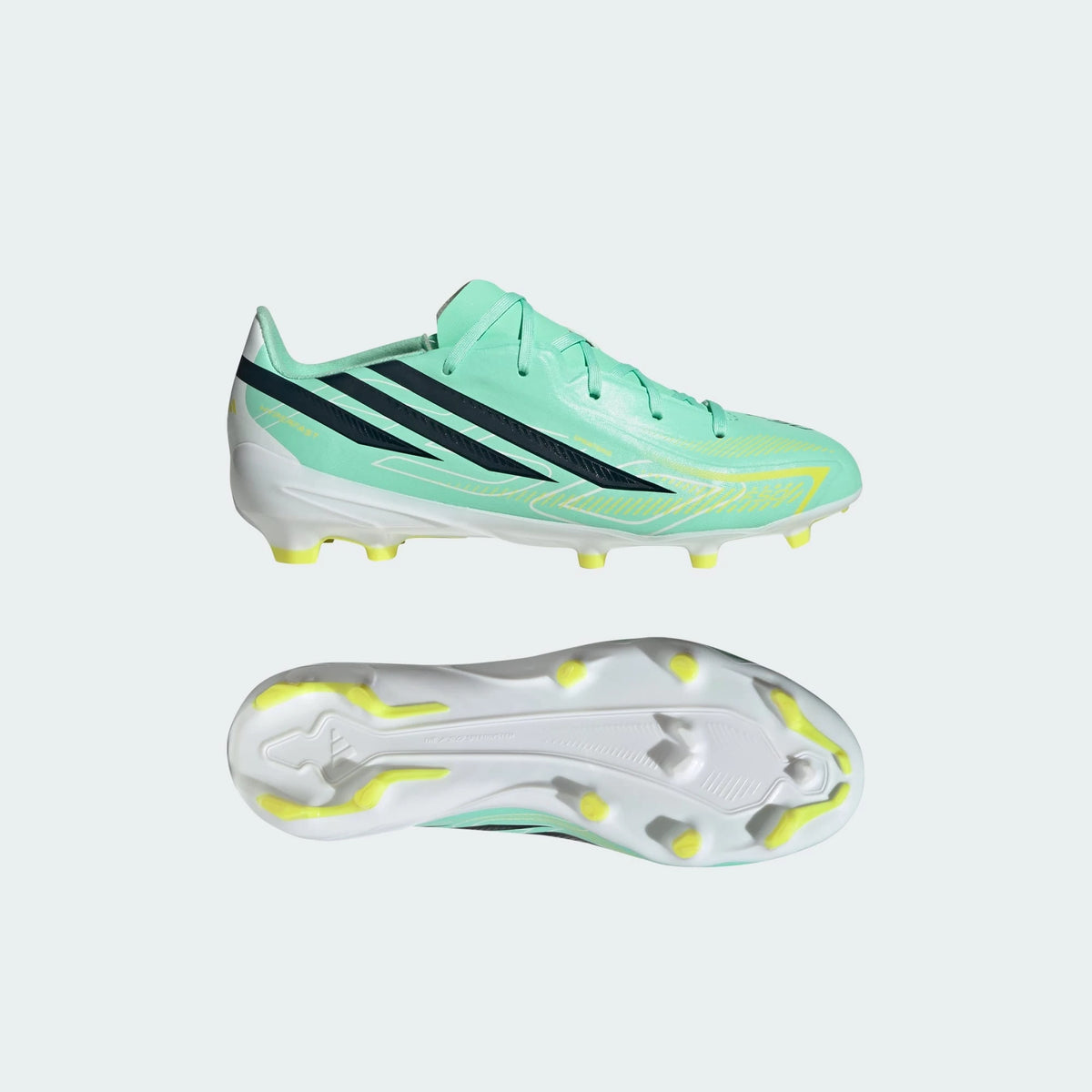 Adidas F50 HYPERFAST LEAGUE FG Football Boots Kids - Pulse Mint/Night Navy