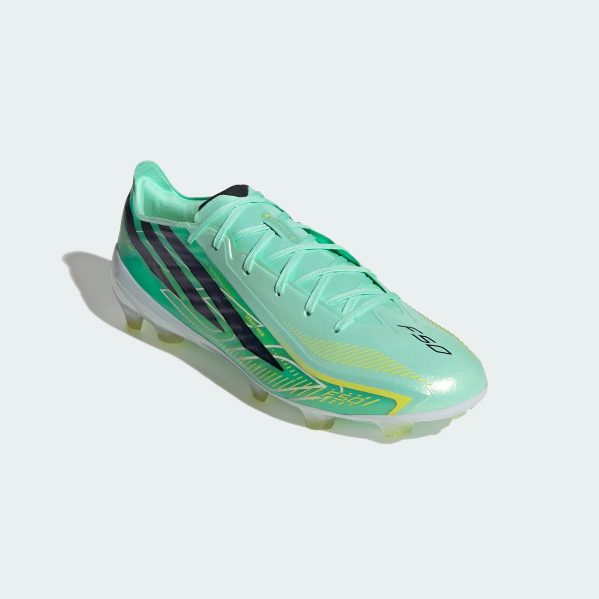 Adidas F50 HYPERFAST PRO Firm Ground Football Boots - Pulse Mint / Core Black / Solar Lemon
