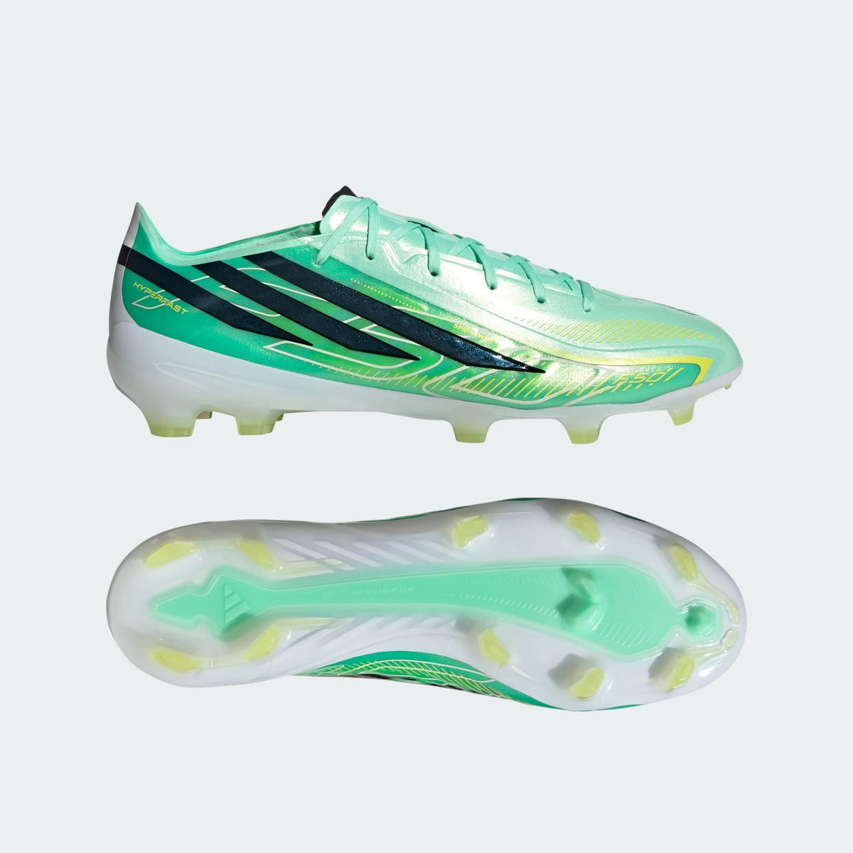 Adidas F50 HYPERFAST PRO Firm Ground Football Boots - Pulse Mint / Core Black / Solar Lemon