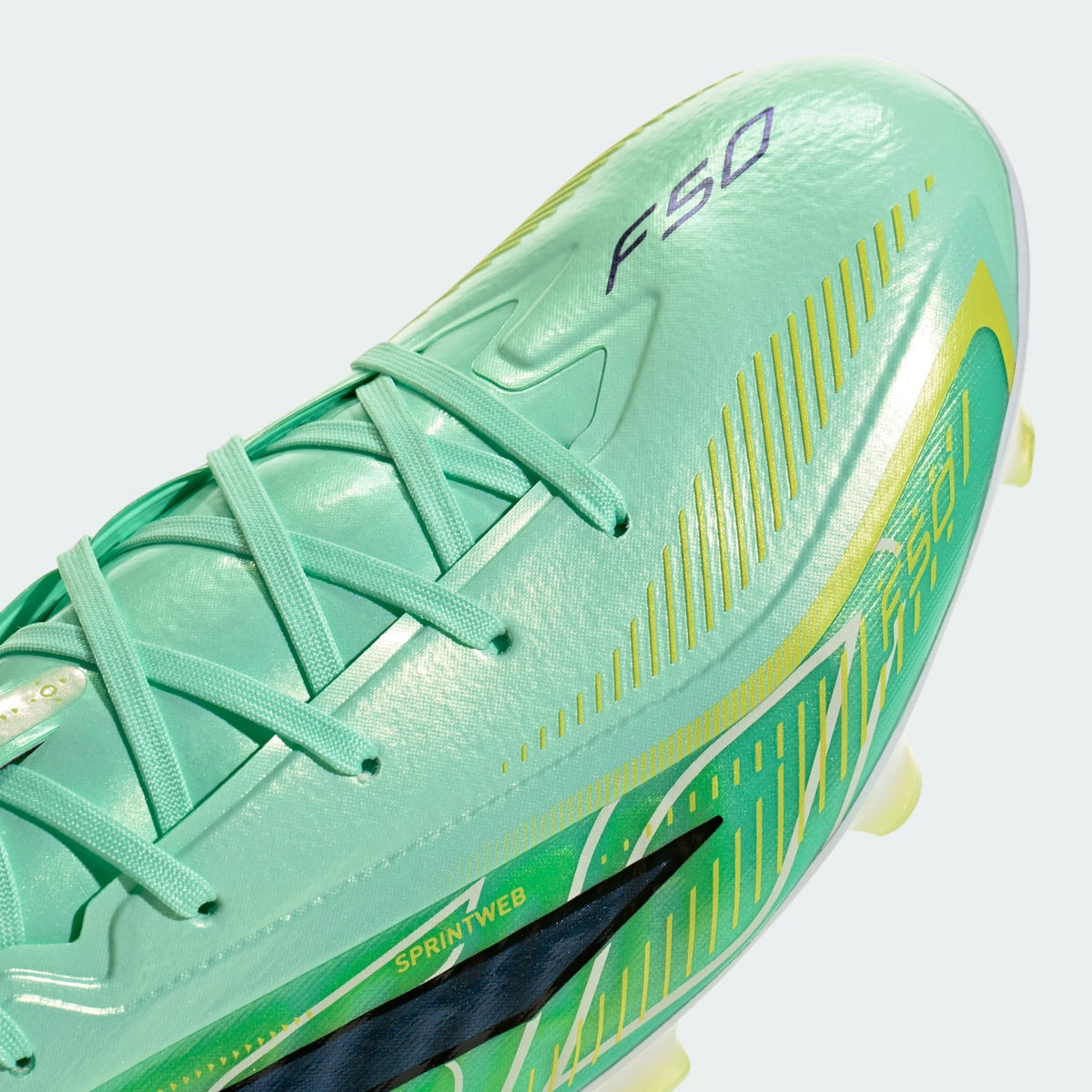 Adidas F50 HYPERFAST PRO Firm Ground Football Boots - Pulse Mint / Core Black / Solar Lemon