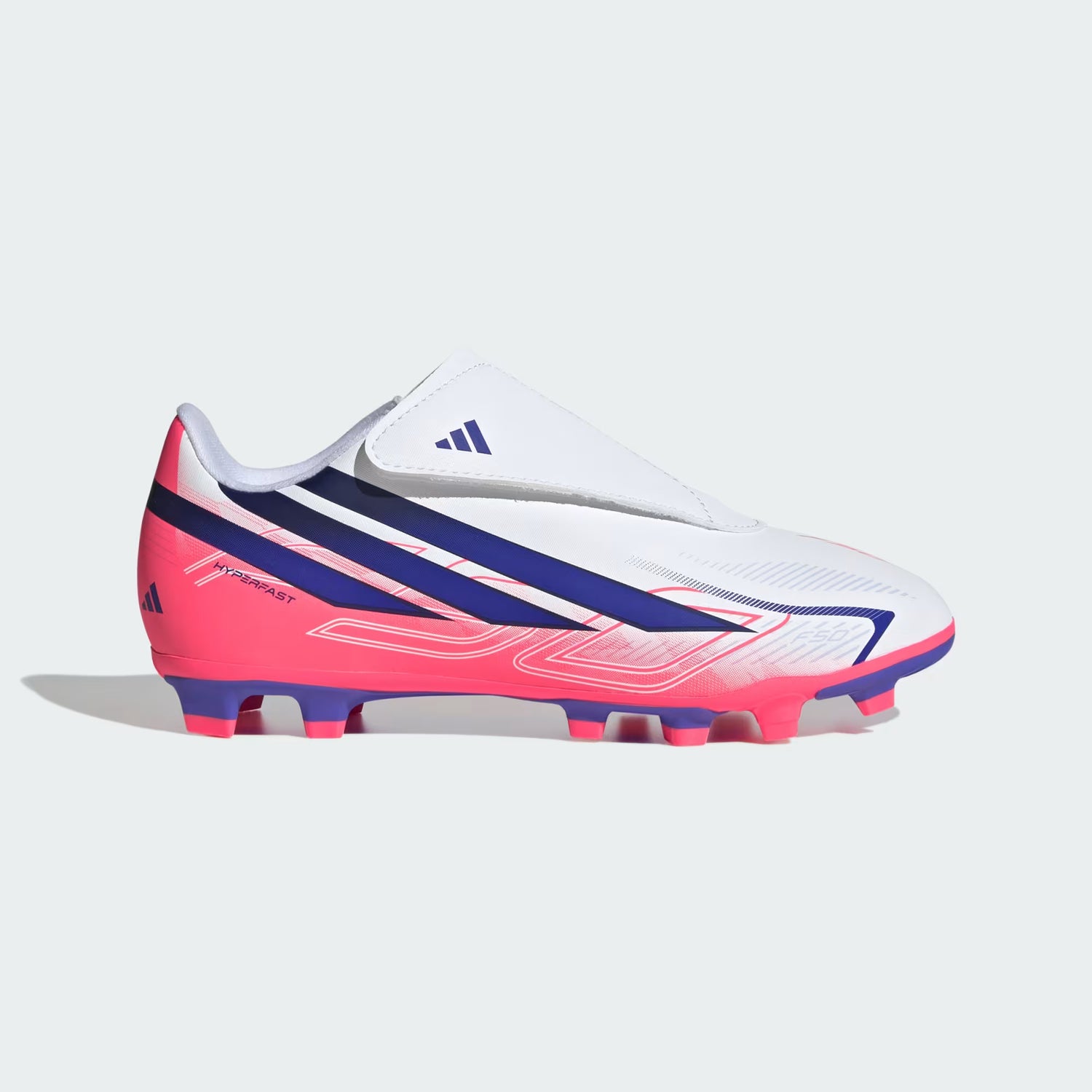 Adidas F50 Hyperfast Club FG Boots K Wht/Pnk/Blu