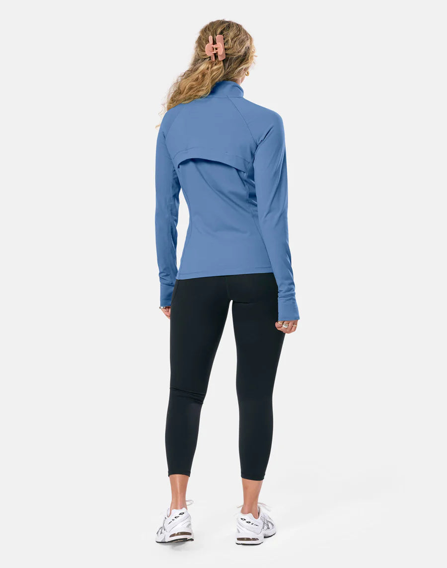 Gym + Coffee Relentless Full Zip W Oasis Blue