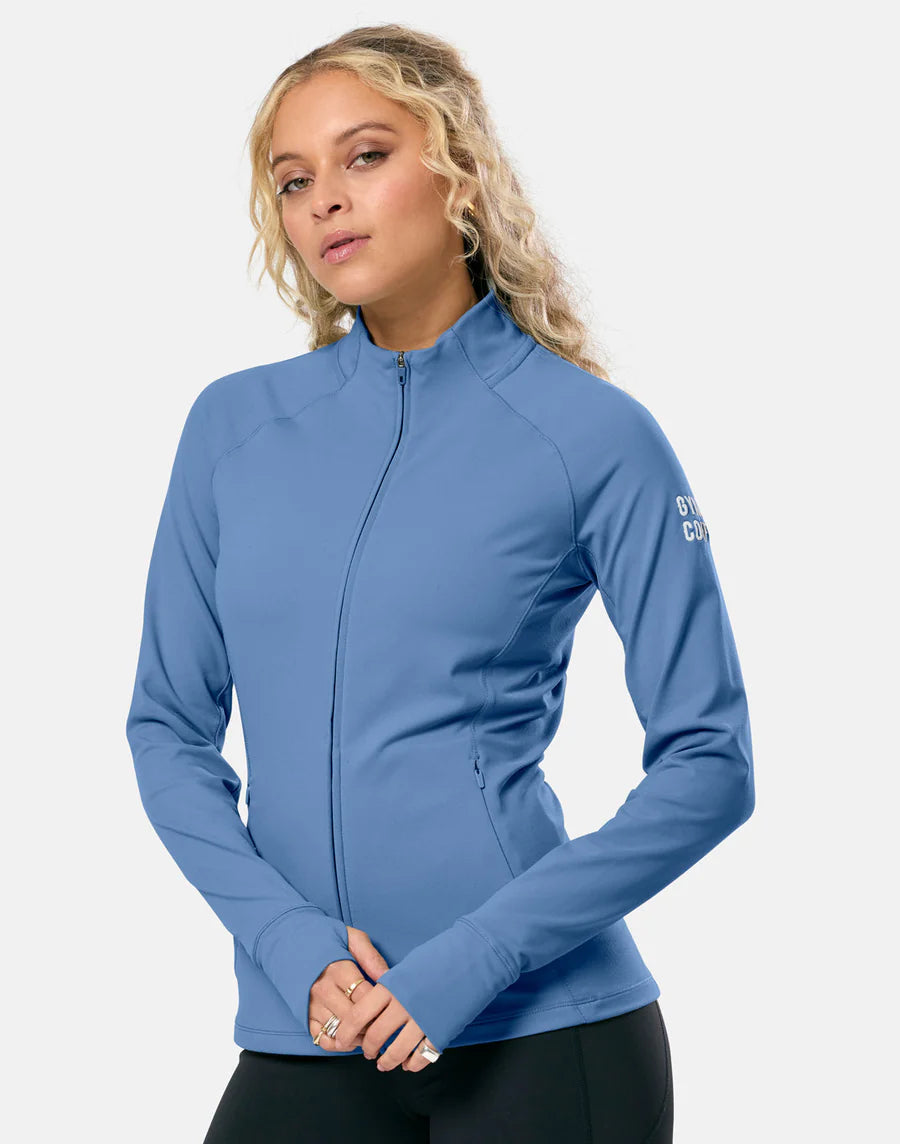 Gym + Coffee Relentless Full Zip W Oasis Blue