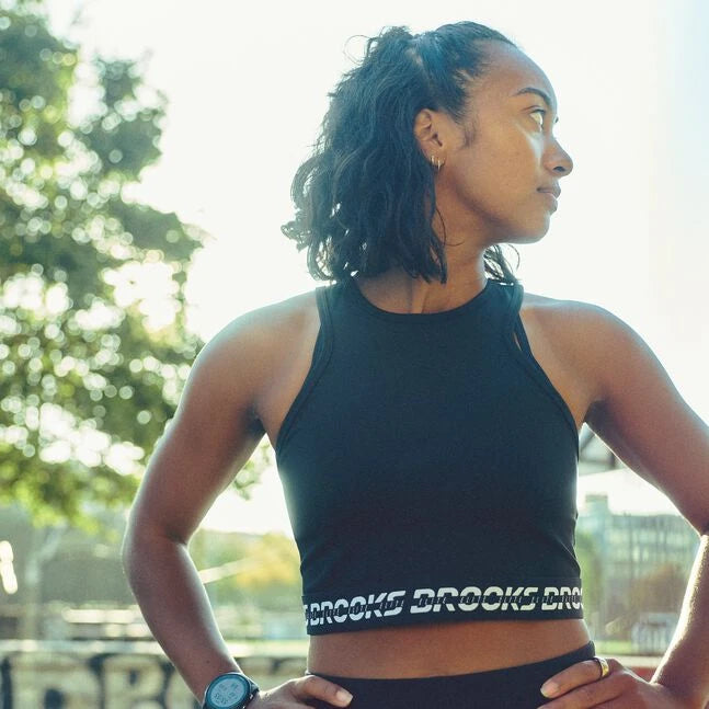 Brooks PR Elite Crop Tank - Black