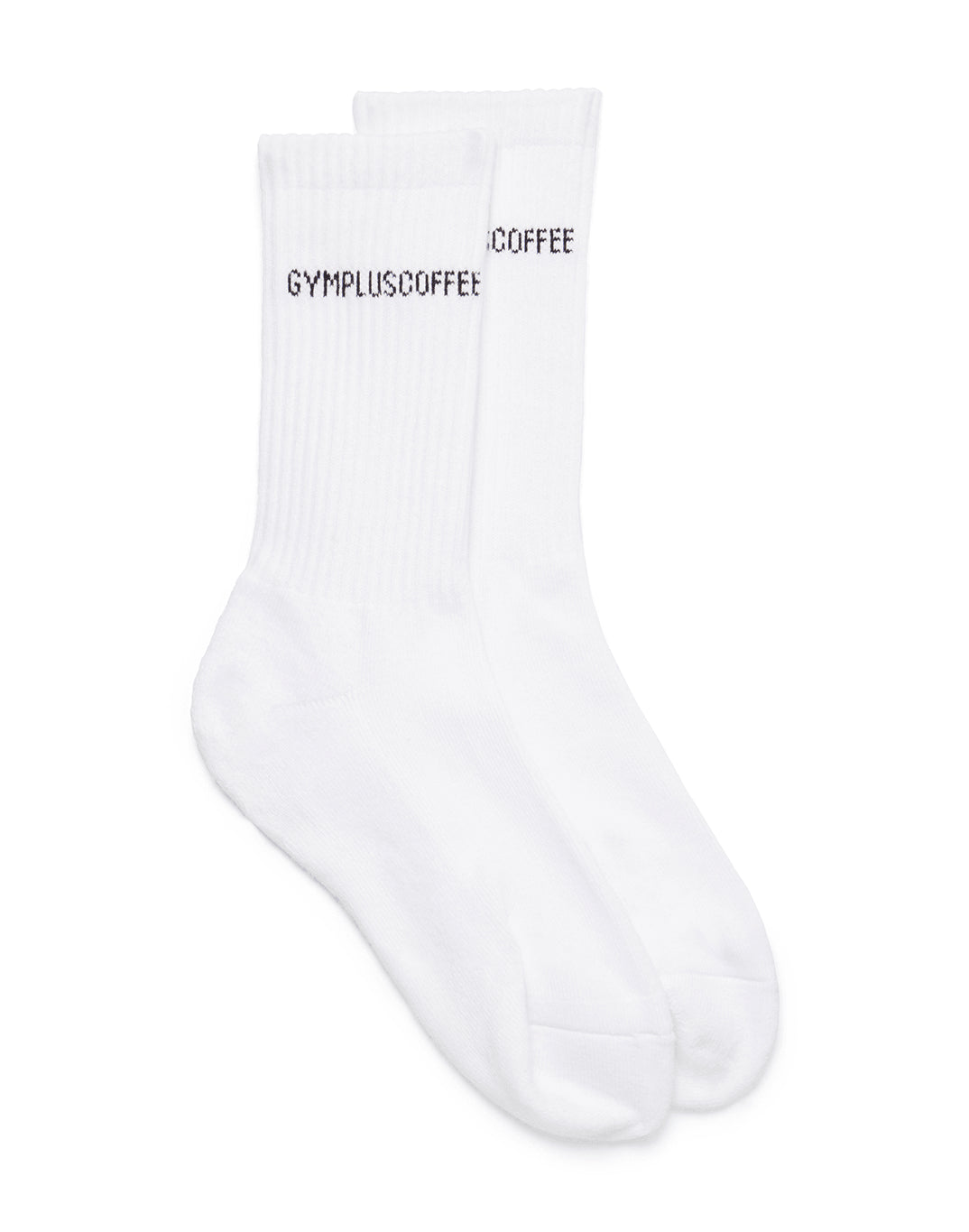 Gym + Coffee Full Length Everyday Sock White