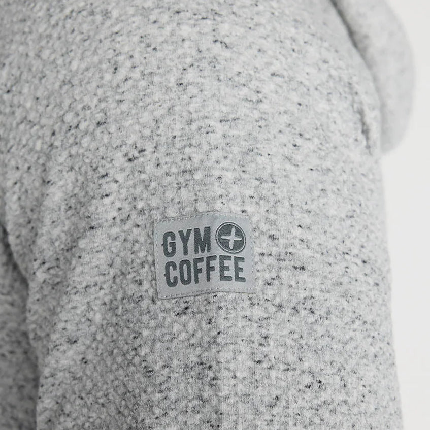 Gym+Coffee Textured Hoodie M Heather Grey