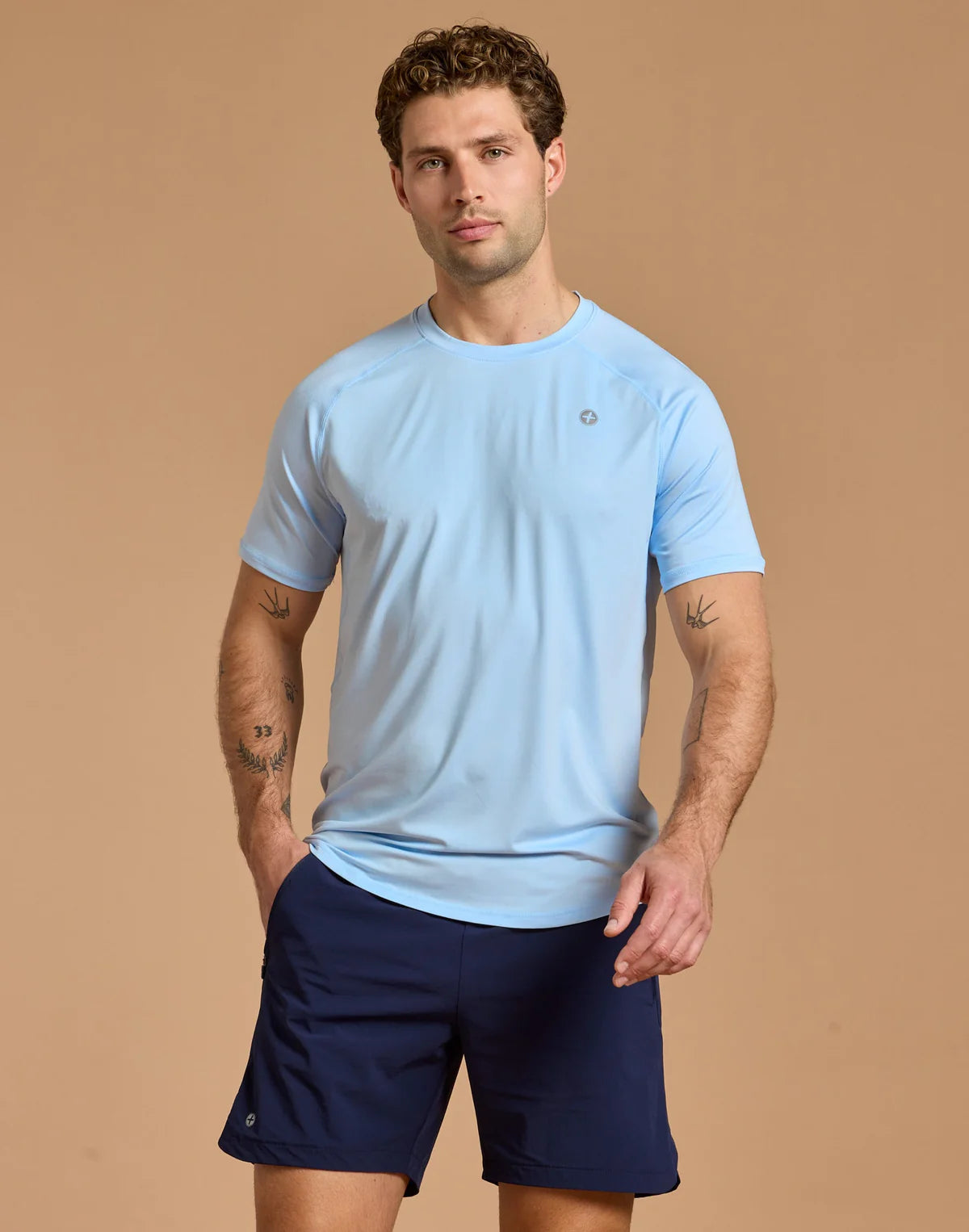 Gym + Coffee Relentless Tee M Glacial Blue