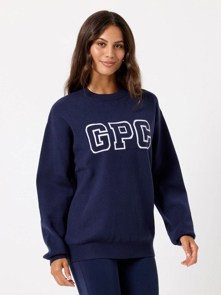 Gym + Coffee Knit Crew U True Navy