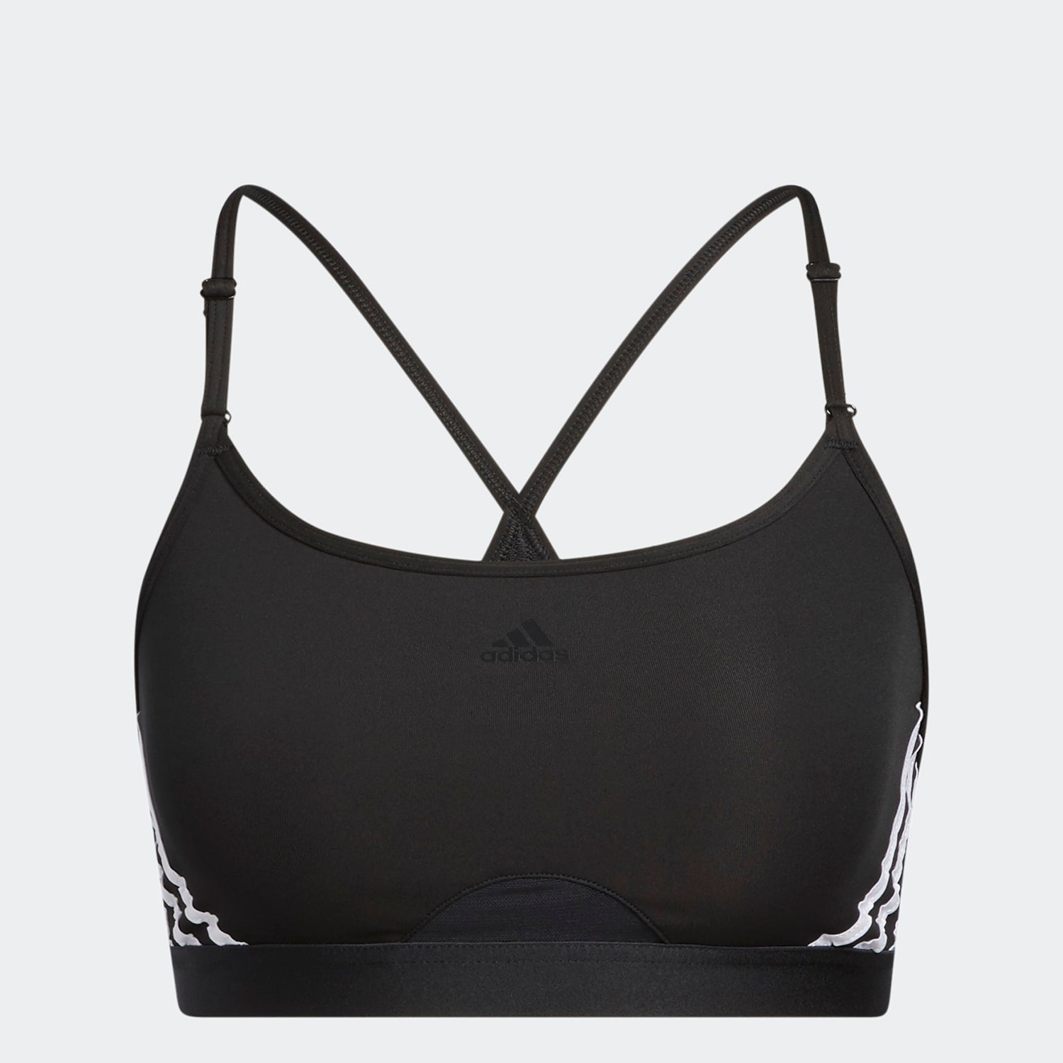 Adidas Aer LS 3-Stripe Bra W Blk/Wht