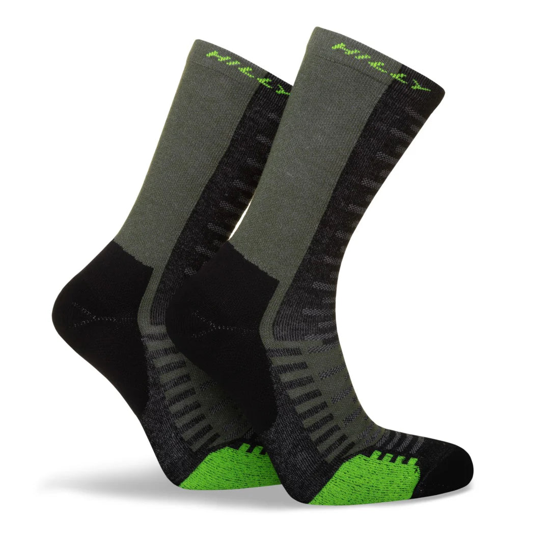 Hilly Active Crew Sock Blk/Grn