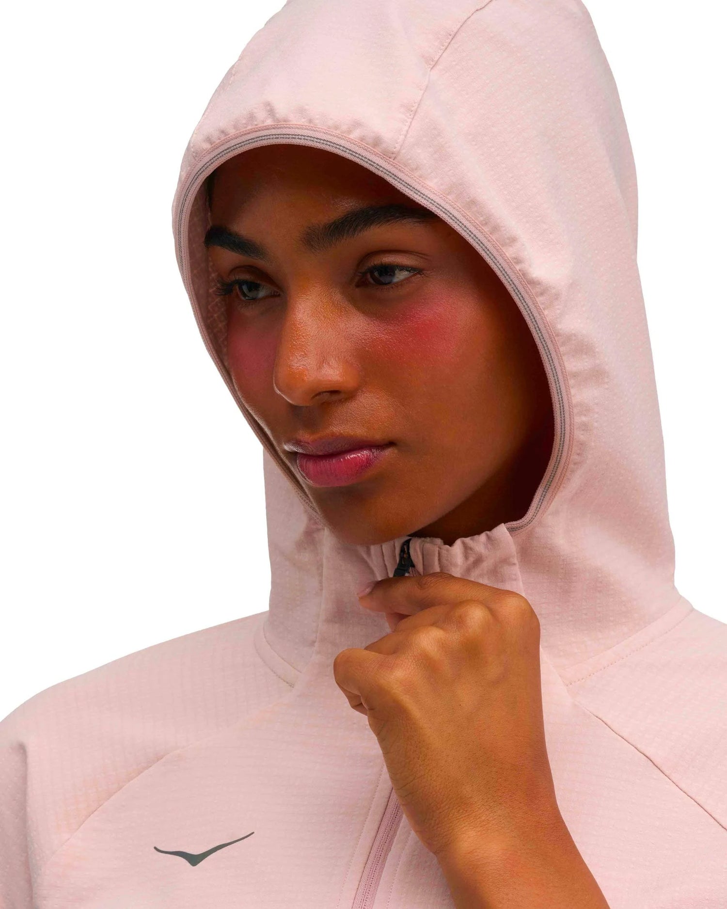 Hoka W Skyglow Half-Zip Pink Opal