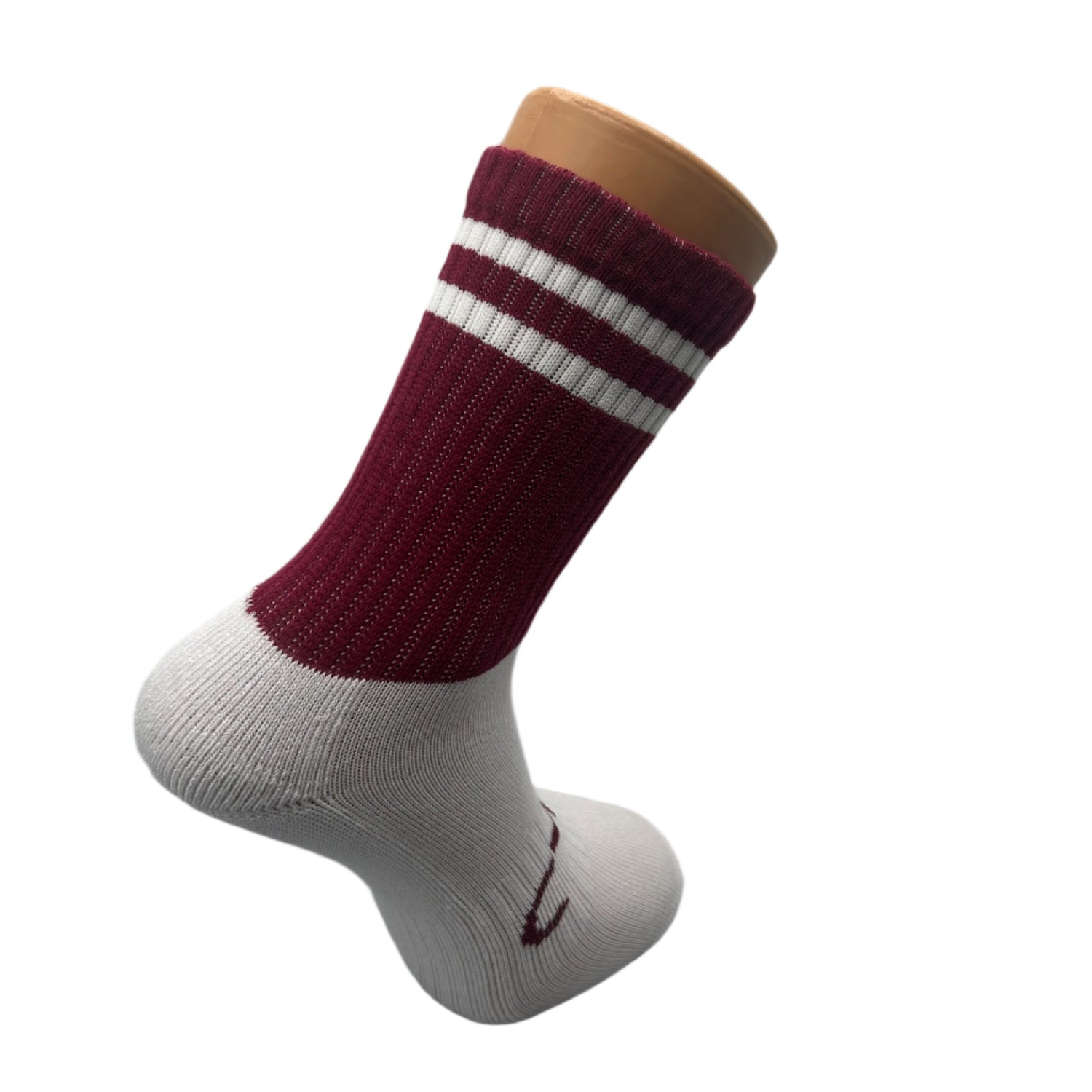 CMAC Midi Sock Maroon/White