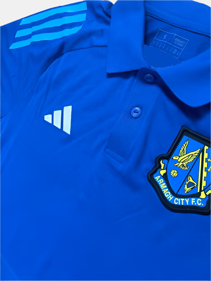 Armagh City FC Adidas Polo Shirt Adult Blue