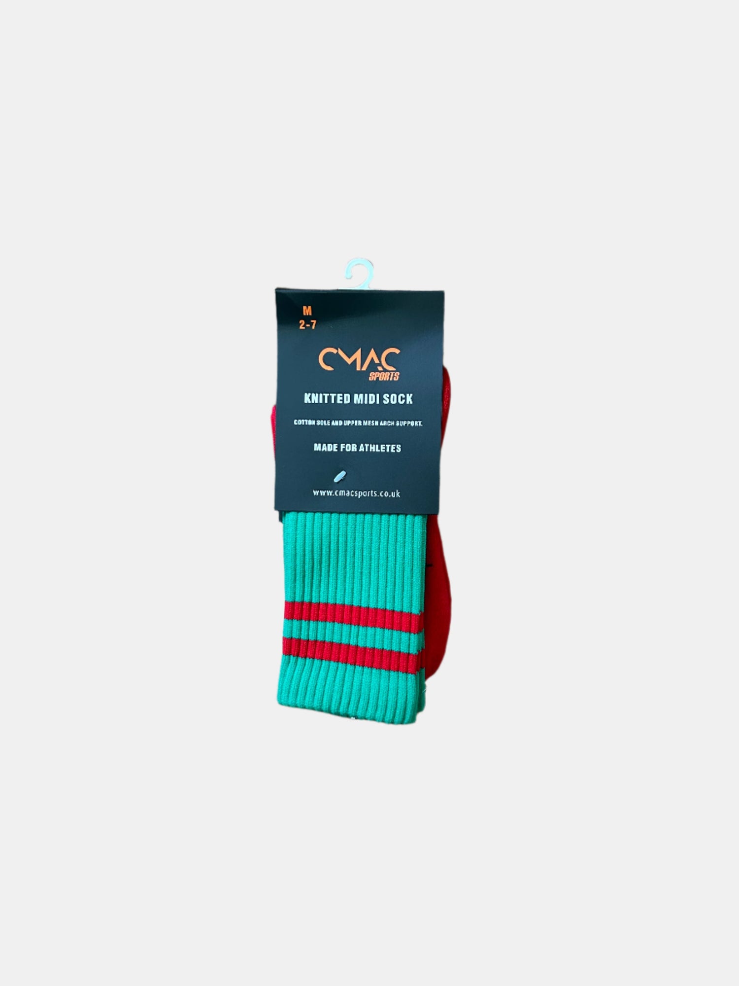 St. Catherine's CMAC Midi Sock Grn/Red