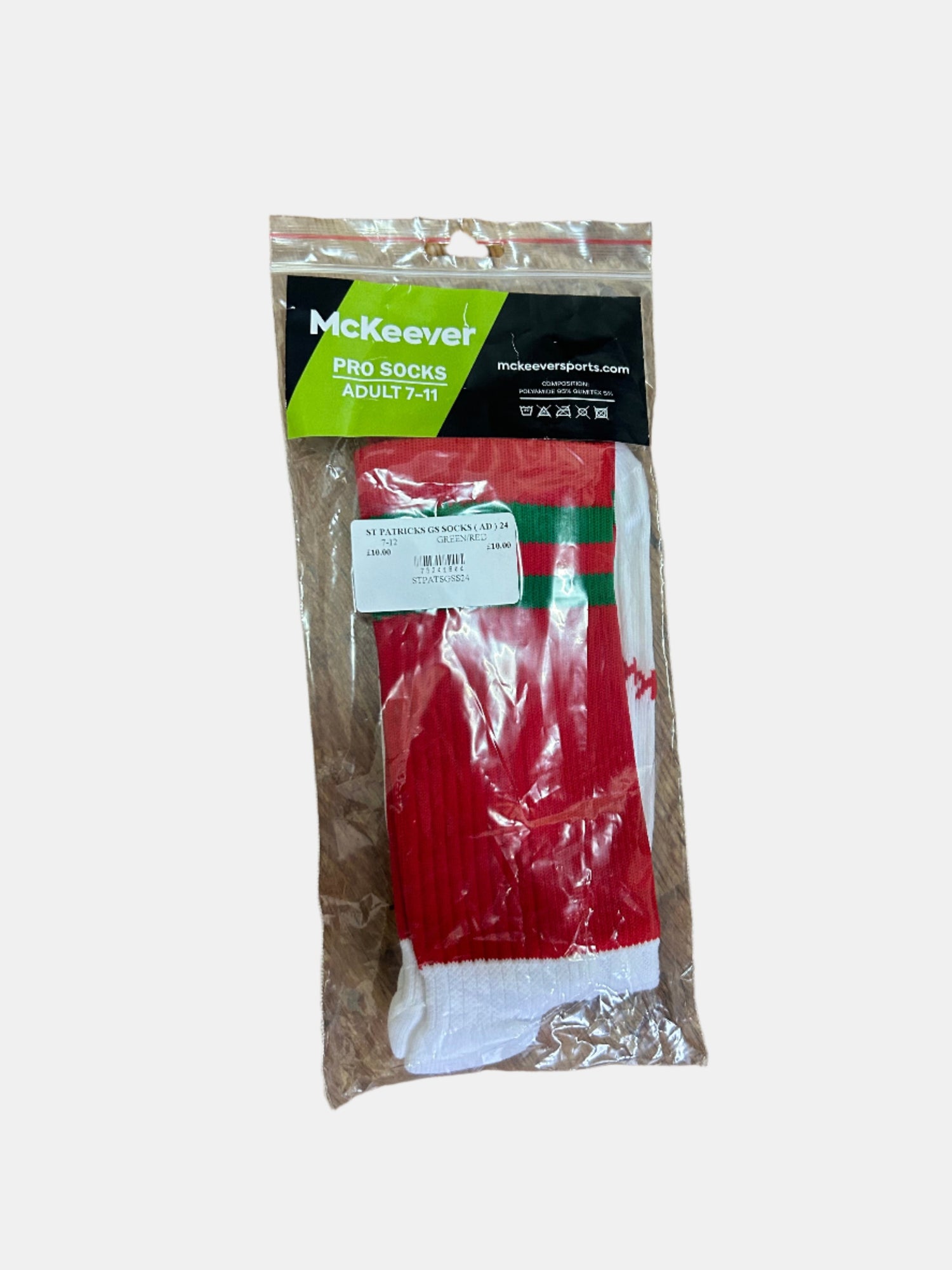 SPGS McKeever's Socks Junior Grn/Red