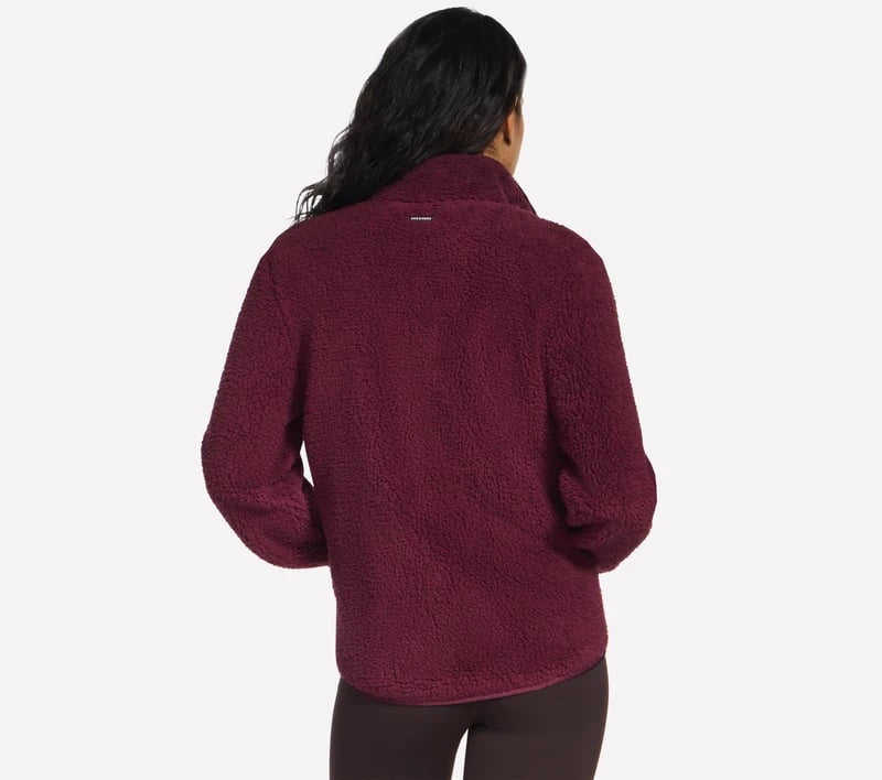 Skechers Skech-Sherpa Jacket Women's - Burgundy / Pink
