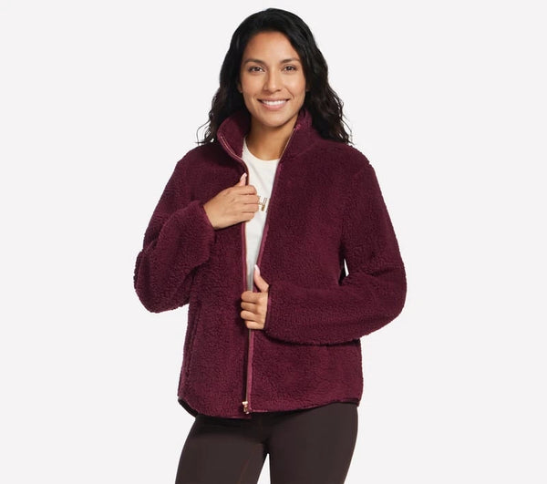 Skechers Skech-Sherpa Jacket Women's - Burgundy / Pink
