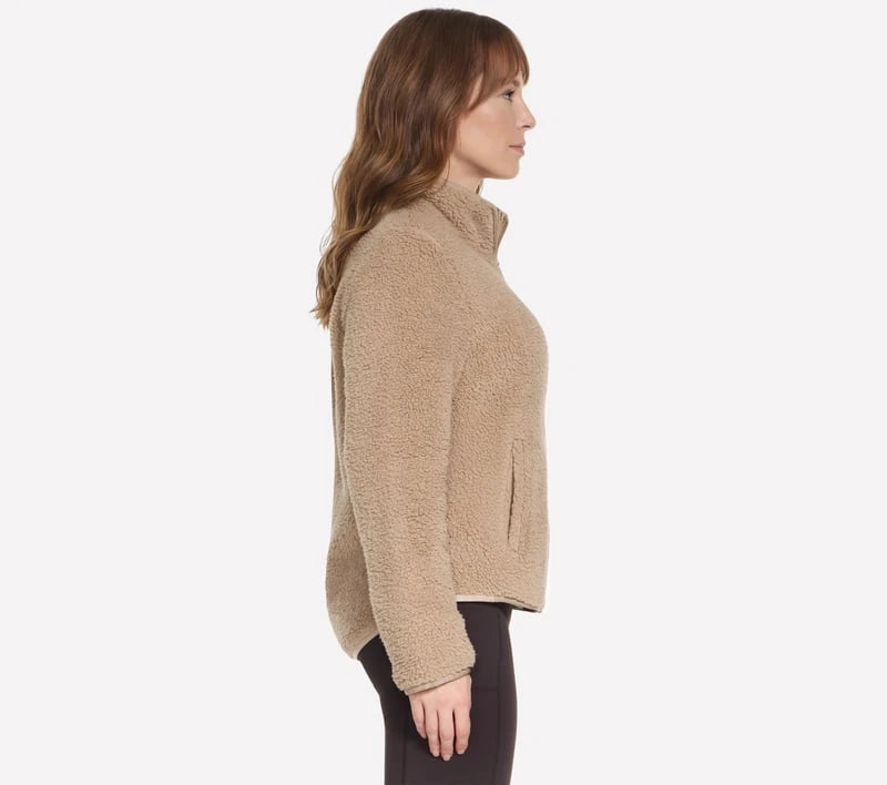 Skechers Skech-Sherpa Jacket Women's - Taupe / Brown