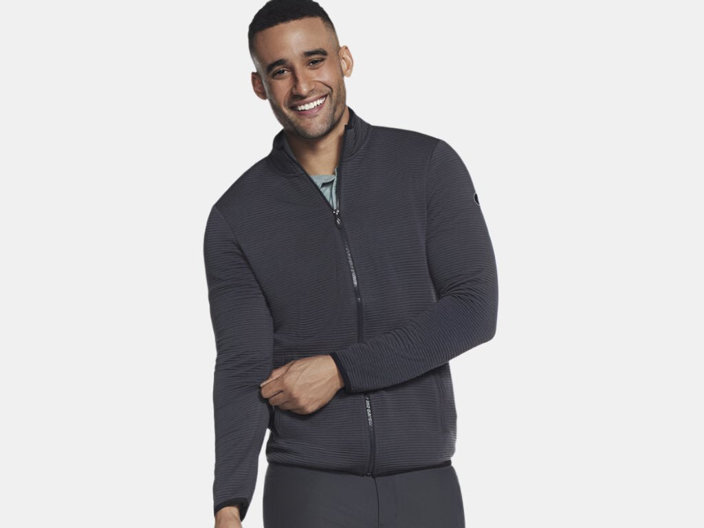 Skechers The Hoodless Hoodie Ottoman Jacket M Black/Charcoal