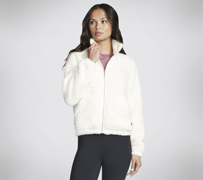 Skechers GO SNUGGLE Sherpa Jacket W White