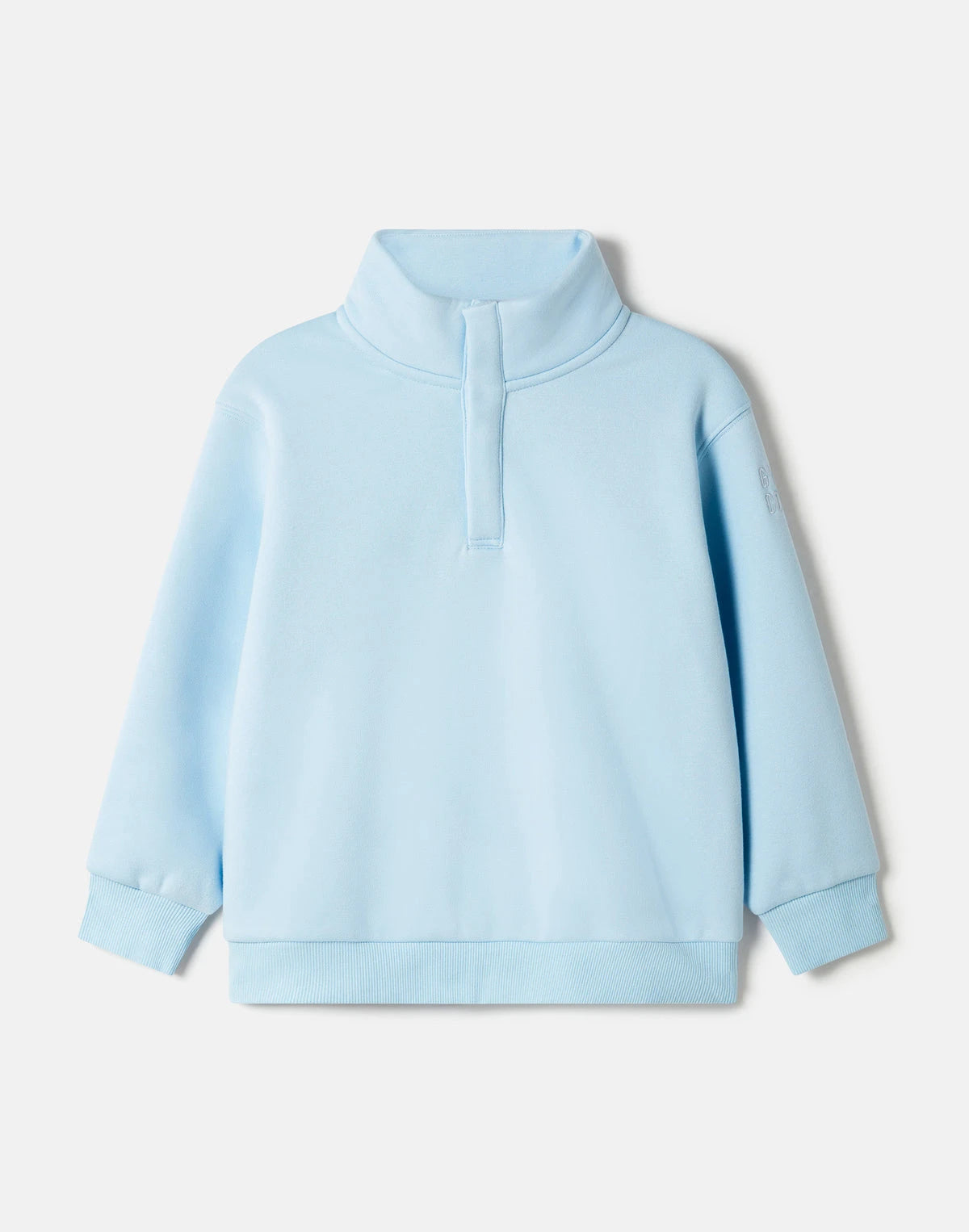 Gym+Coffee Kids Snap Collar Sierra Sweatshirt in Glacial Blue