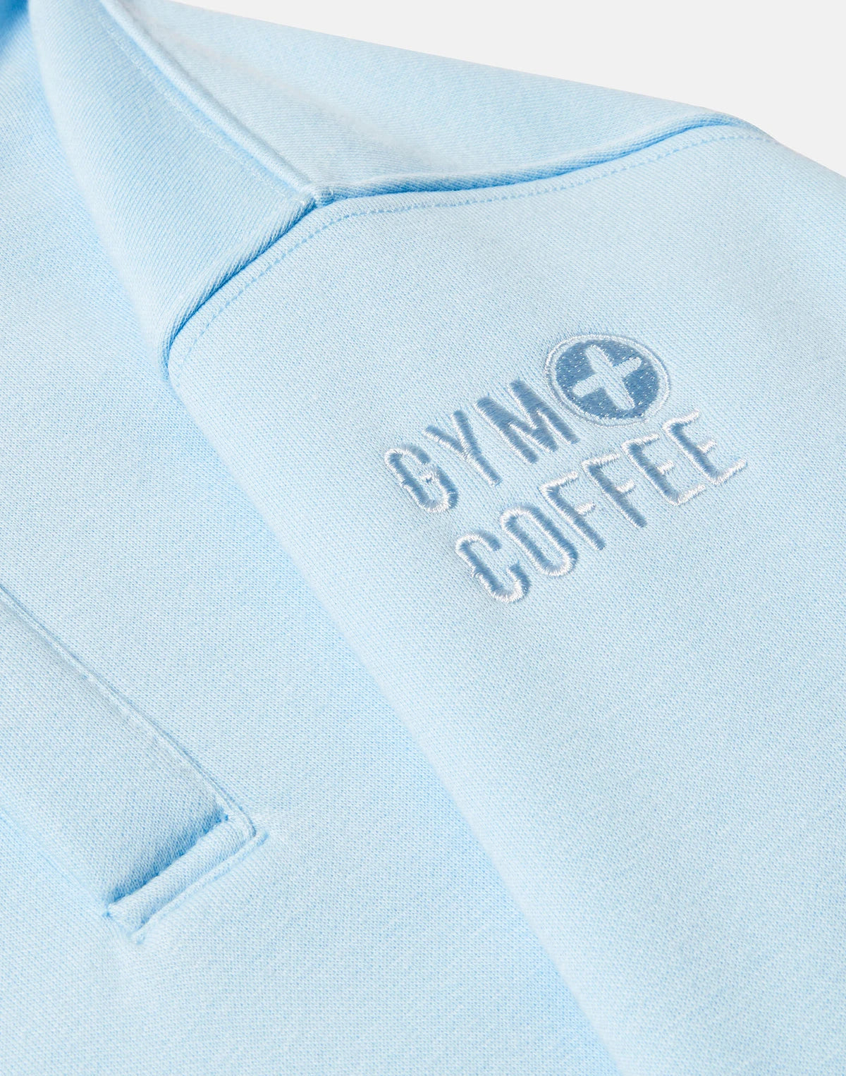 Gym+Coffee Kids Snap Collar Sierra Sweatshirt in Glacial Blue
