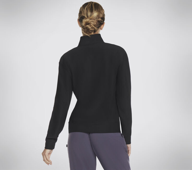 Skechers GO LUXE Rib 1/4 Zip Top W Black