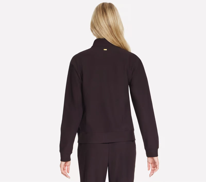 Skechers GO LUXE Rib 1/4 Zip Top W Brown