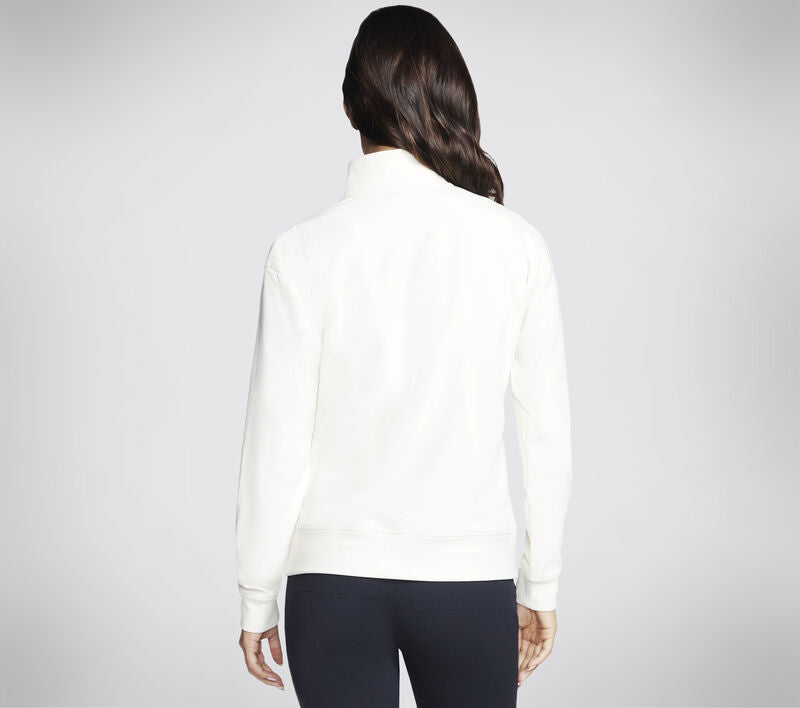 Skechers GO LUXE Rib 1/4 zip top W Off White