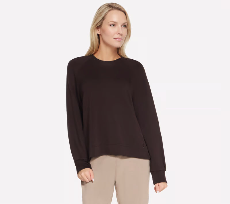Skechers Cozy Luxe Crewneck Jumper W Brown