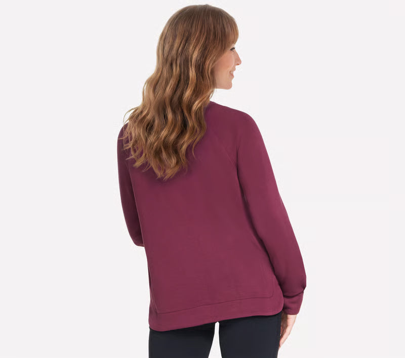 Skechers Cozy Luxe Crewneck Jumper W Burgundy/Pink